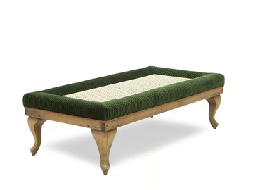 MARION ESSENCE - Low Vienna straw and velvet coffee table by Crearte Collections - view 3